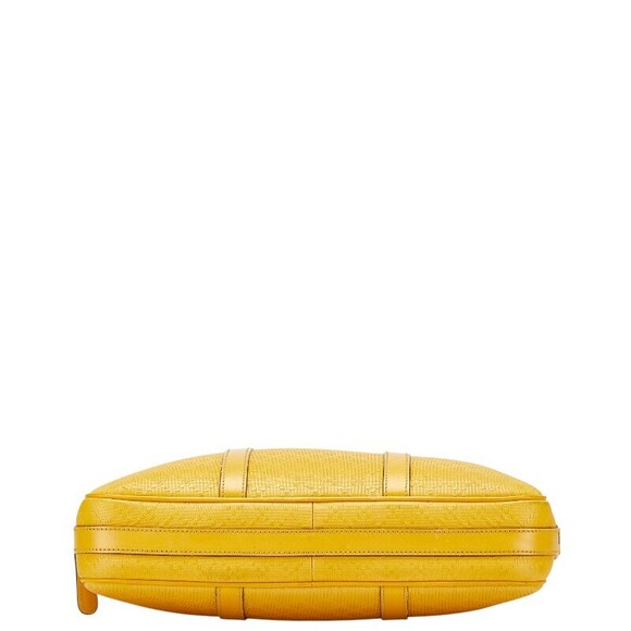 Gucci Diamante Business Bag Shoulder Yellow Leather - Picture 3 of 9